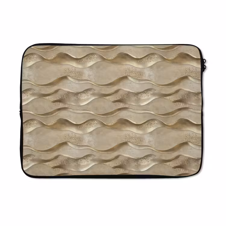 Laptophoes - Golven - Patroon - Goud — 5