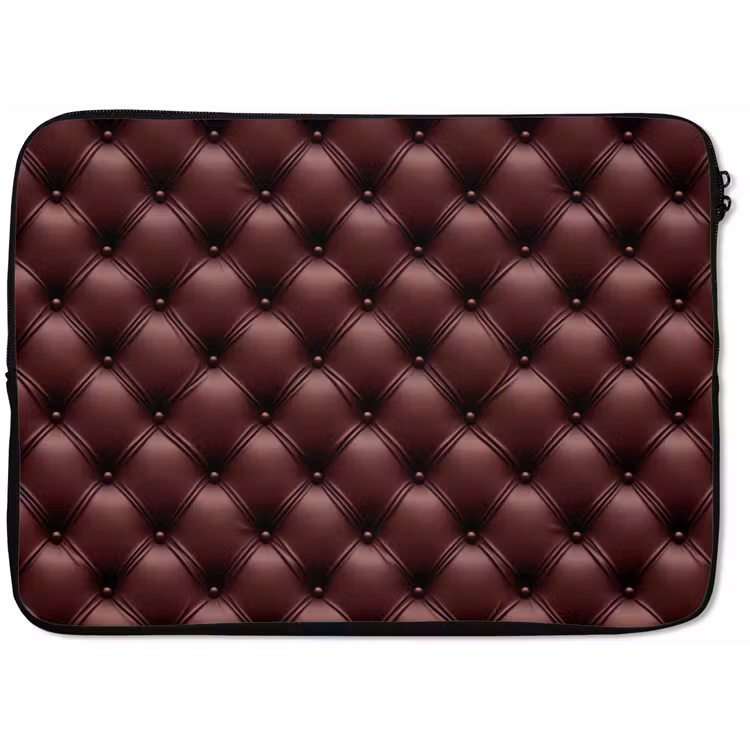 Laptophoes - Leer - Patroon - Bordeaux — 1