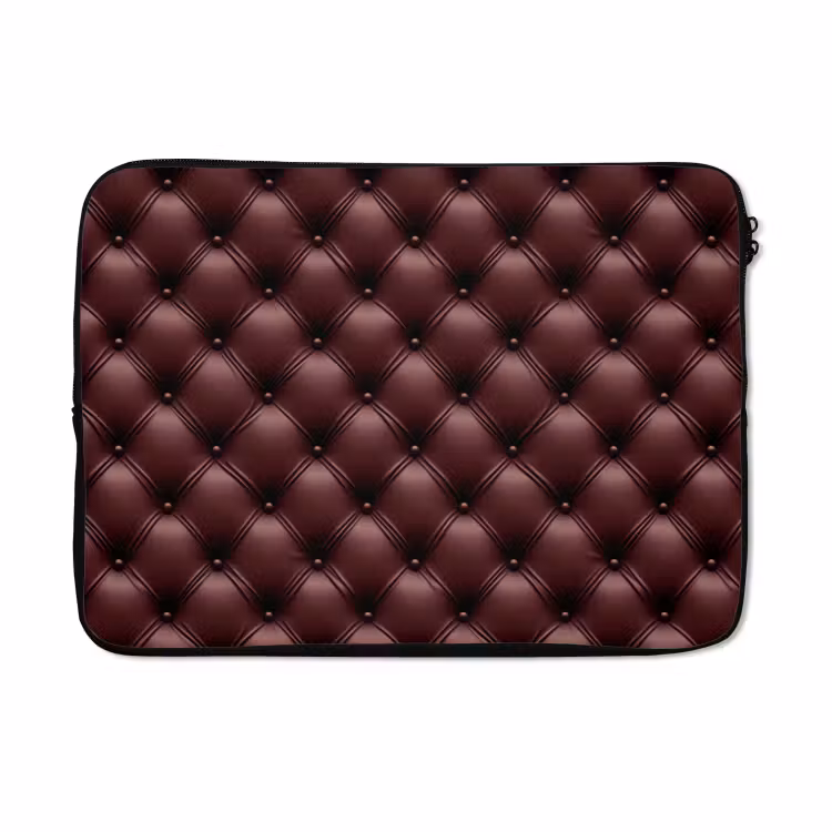 Laptophoes - Leer - Patroon - Bordeaux — 5