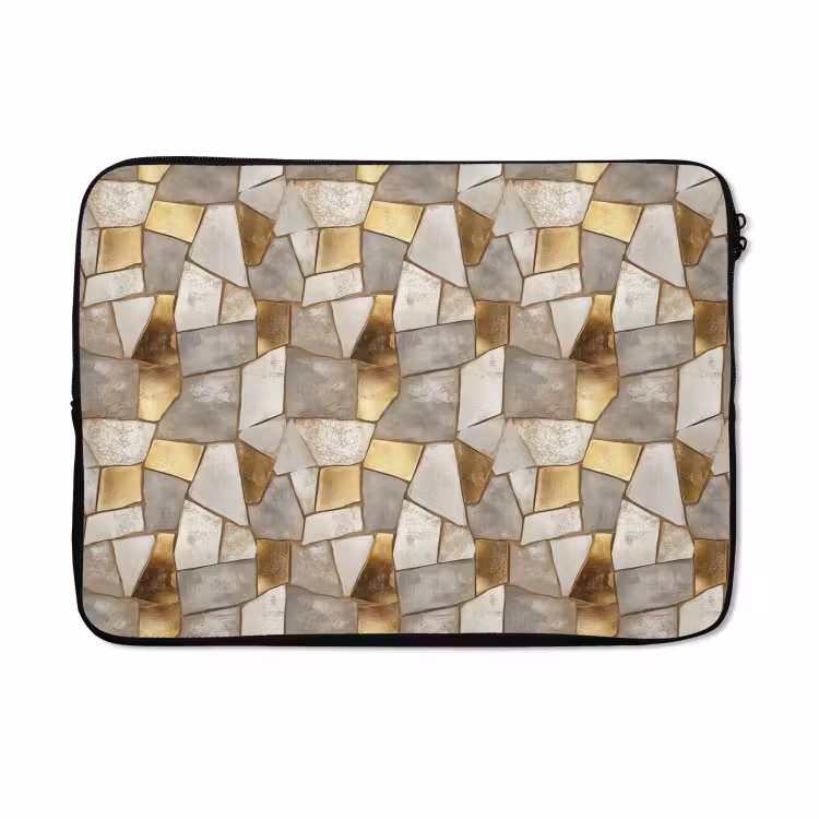 Laptophoes - Mozaïek - Marmer - Goud — 5