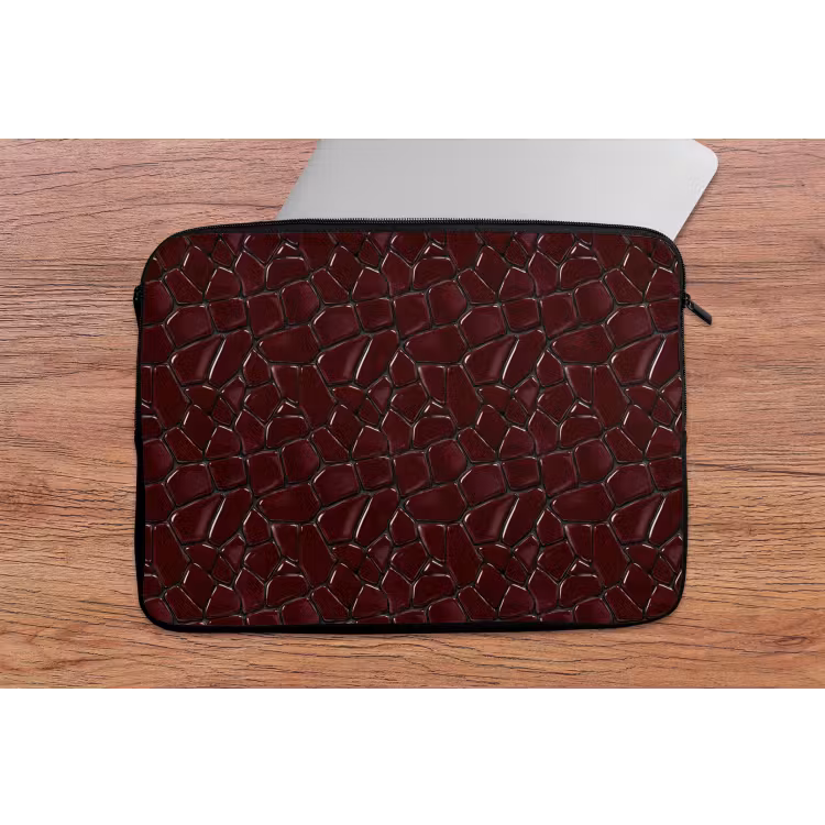 Laptophoes - Mozaïek - Tegel - Bordeauxrood — 2