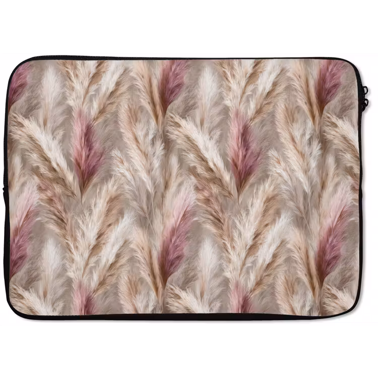 Laptophoes - Pampasgras - Pluizig - Kleurrijk — 1