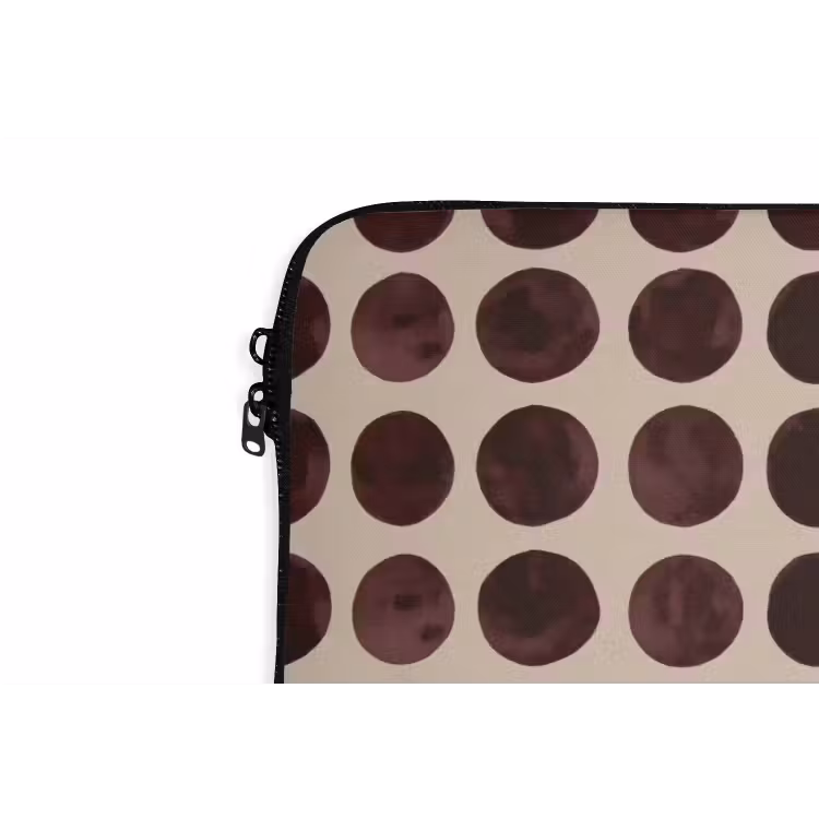 Laptophoes - Stippen - Patroon - Bruin — 6
