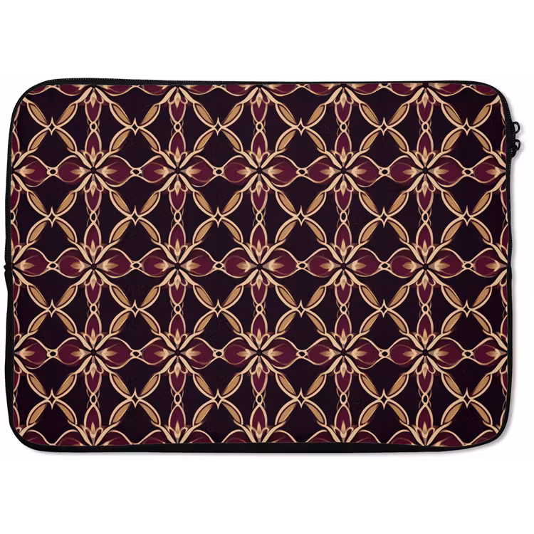 Laptophoes - Symmetrisch - Tegel - Burgundy — 1