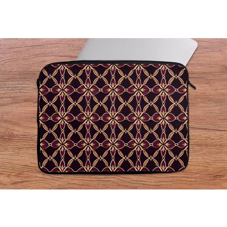 Laptophoes - Symmetrisch - Tegel - Burgundy — 2