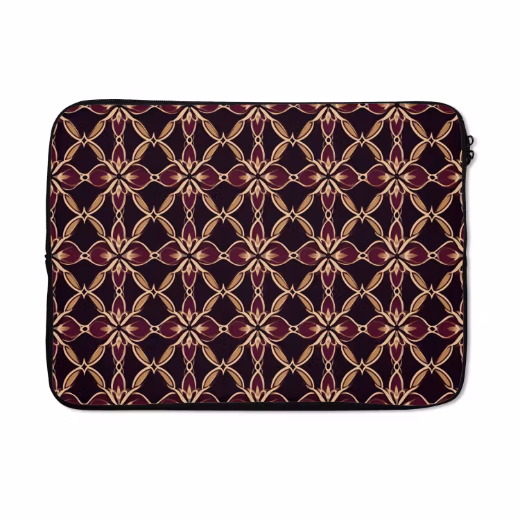 Laptophoes - Symmetrisch - Tegel - Burgundy — 5