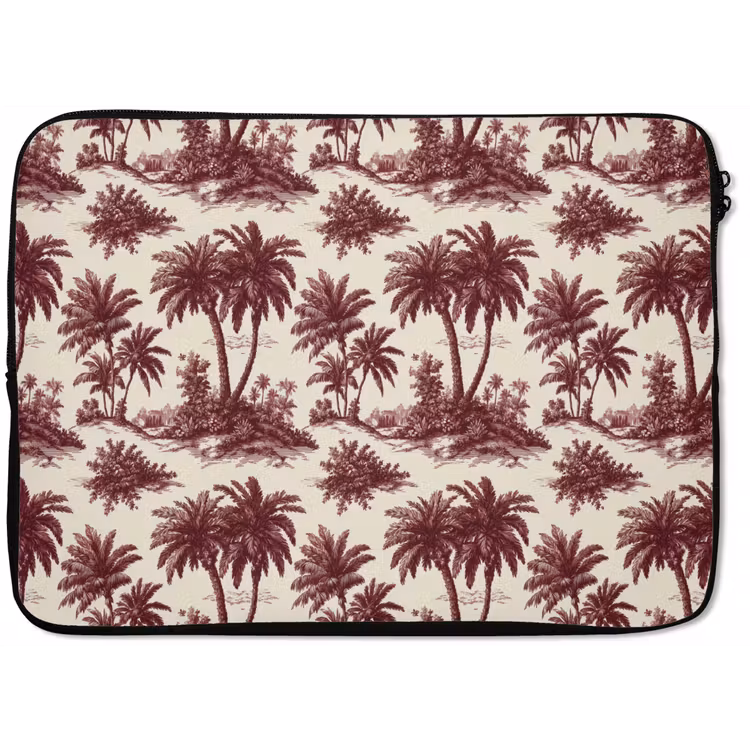 Laptophoes - Tropisch - Geometrisch - Bordeauxrood — 1