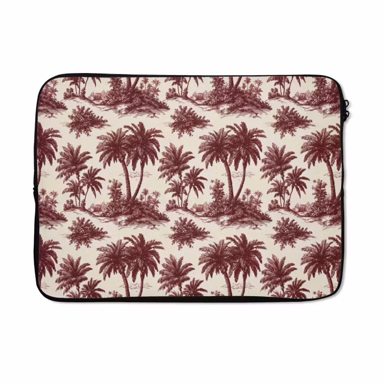 Laptophoes - Tropisch - Geometrisch - Bordeauxrood — 5