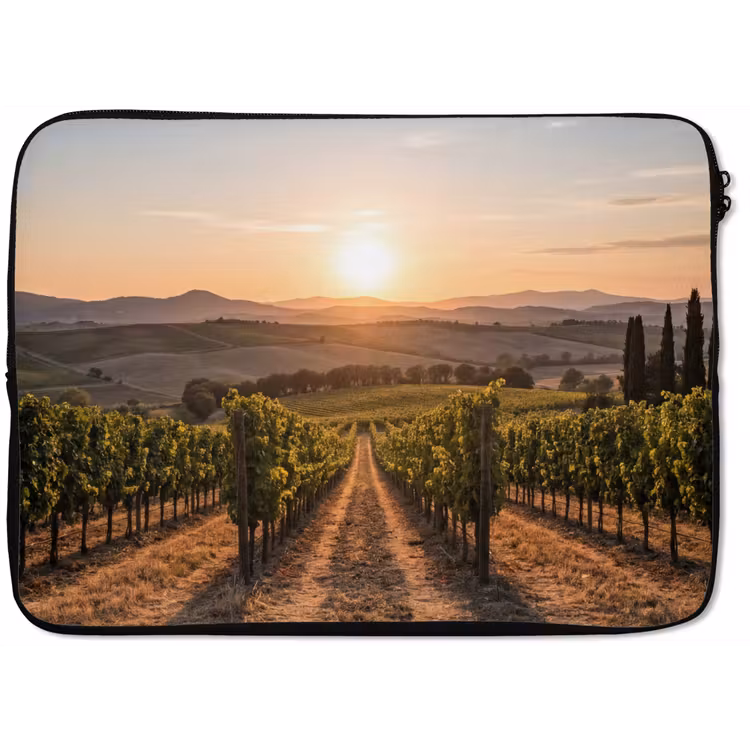 Laptophoes - Wijngaard - Zonsondergang - Landschap — 1