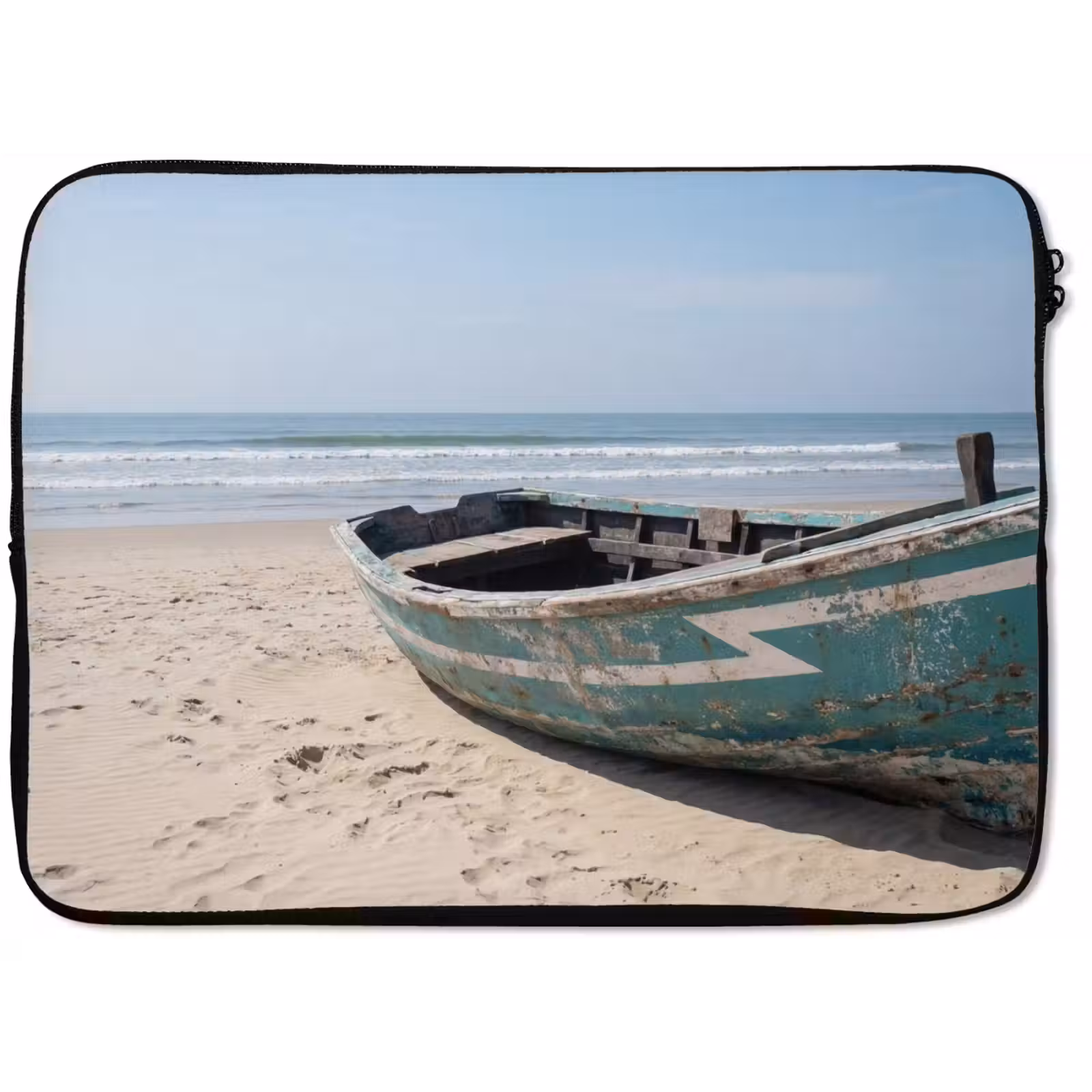 Laptophoes - Boot - Zandstrand - Zee — 1