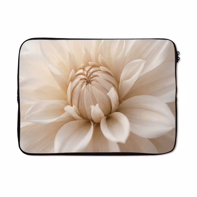 Laptophoes - Bloem - Dahlia - Wit — 5