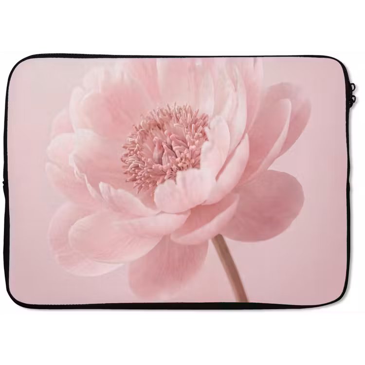 Laptophoes - Bloem - Pioenroos - Roze — 1
