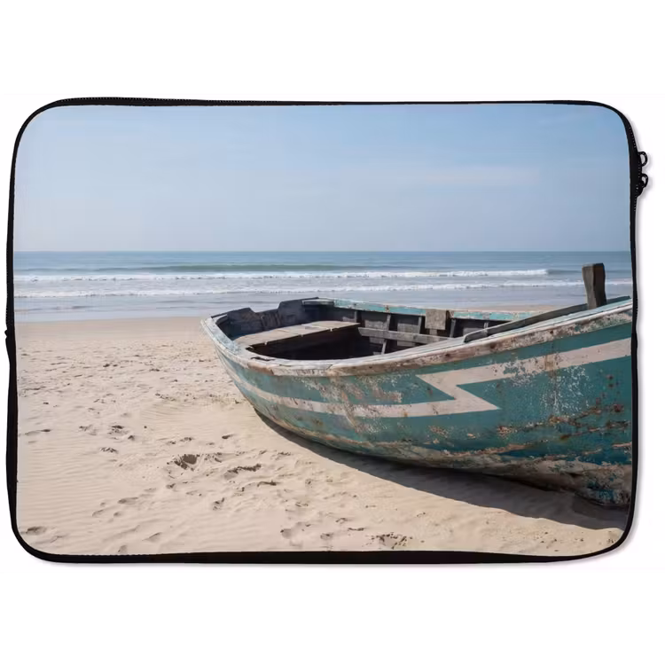 Laptophoes - Boot - Zandstrand - Zee — 1