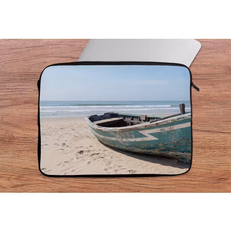 Laptophoes - Boot - Zandstrand - Zee — 2