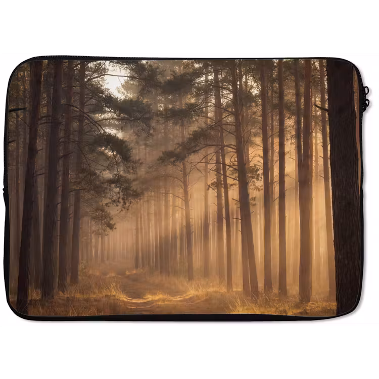 Laptophoes - Bos - Mist - Zonlicht — 1