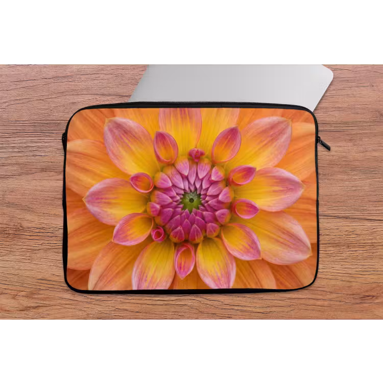 Laptophoes - Dahlia - Bloem - Oranje — 2