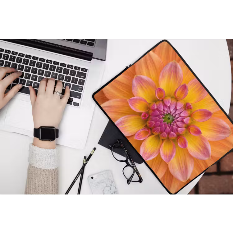 Laptophoes - Dahlia - Bloem - Oranje — 3