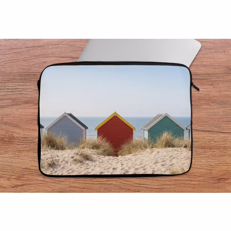 Laptophoes - Strand - Huisjes - Kleurrijk - Duinen — 2