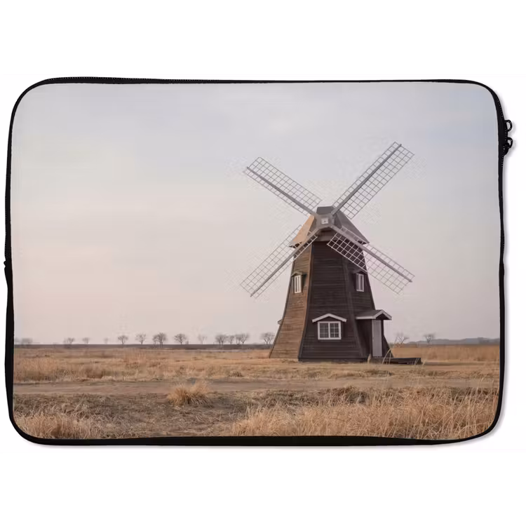 Laptophoes - Windmolens - Landschap - Veld — 1