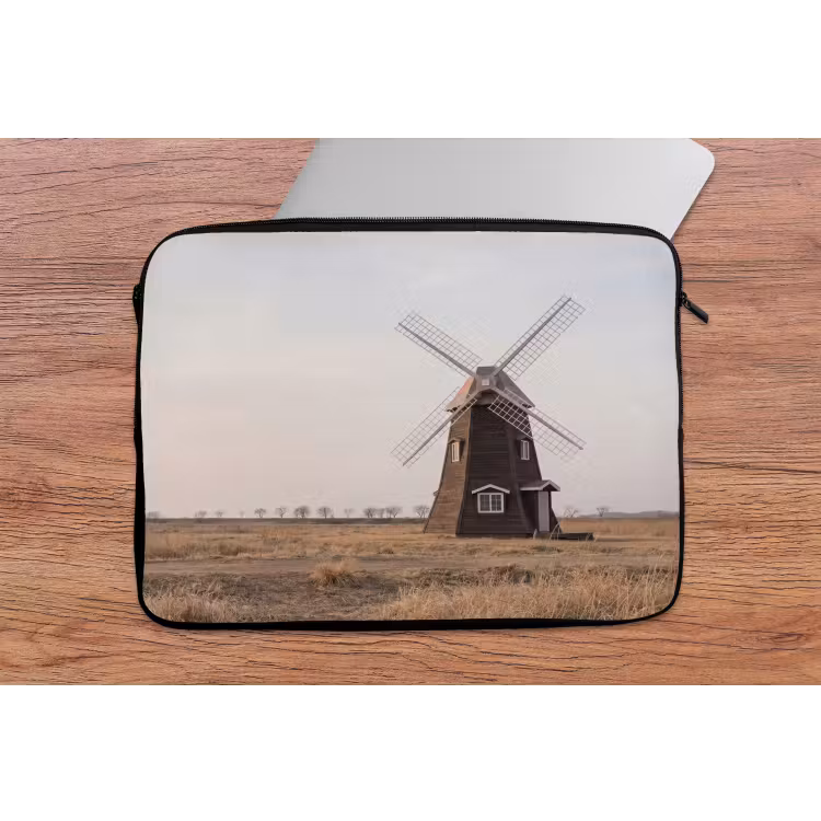 Laptophoes - Windmolens - Landschap - Veld — 2