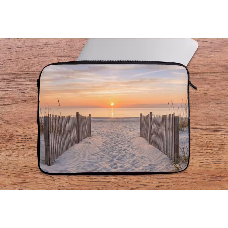 Laptophoes - Zonsondergang - Strand - Zand — 2