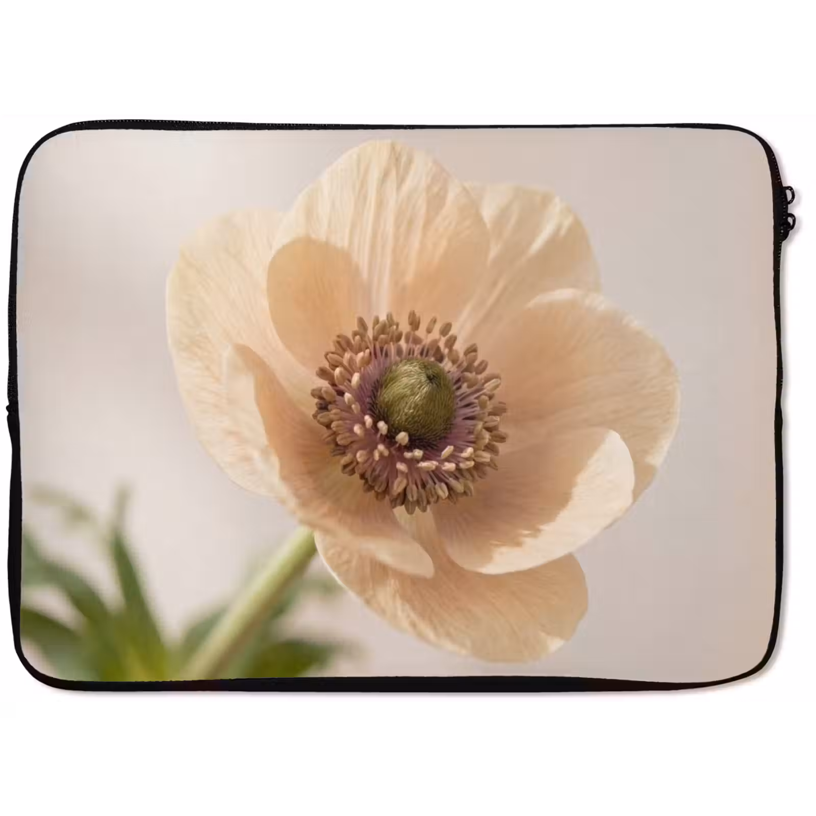 Laptophoes - Bloem - Minimalistisch - Groen — 1