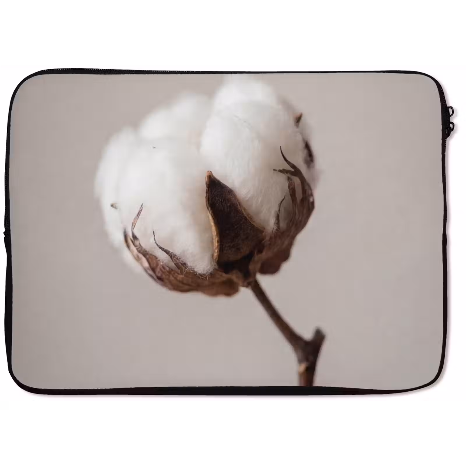 Laptophoes - Katoenbol - Minimalistisch - Wit — 1