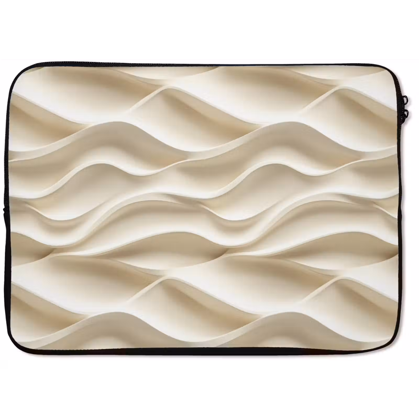 Laptophoes - Lijnen - Golvend - Crème — 1