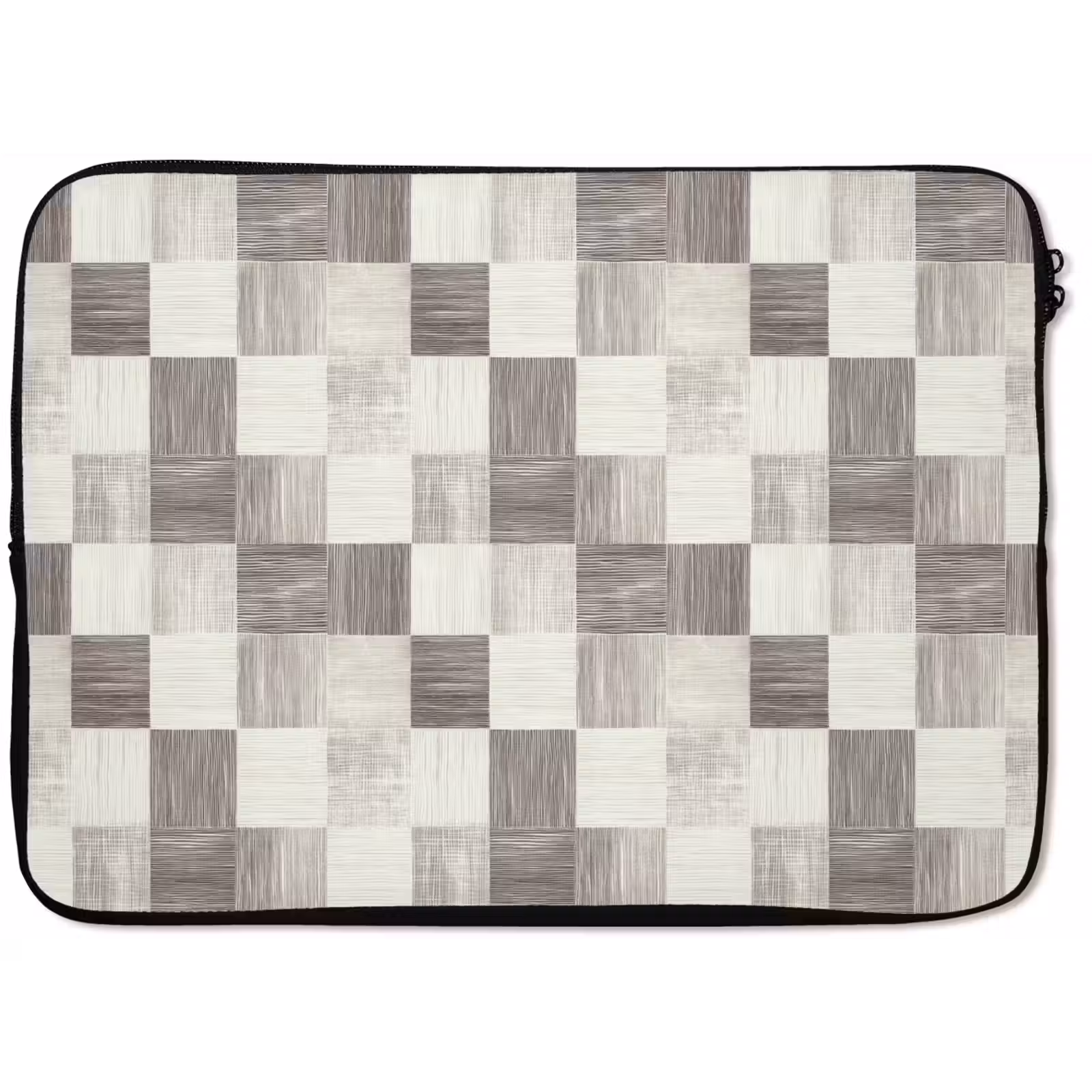 Laptophoes - Patroon - Dambord - Houtnerf — 1