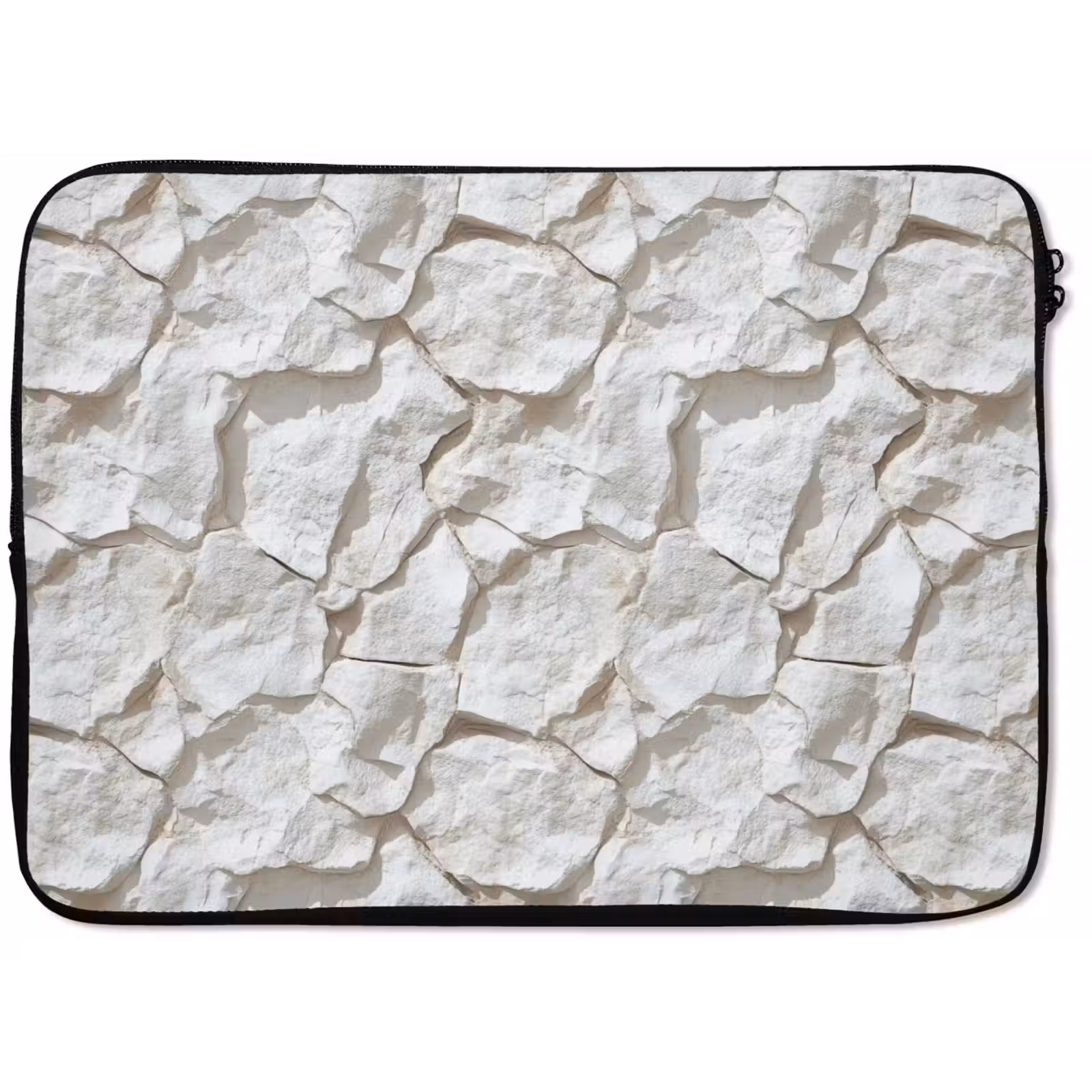 Laptophoes - Structuur - Rots - Wit — 1