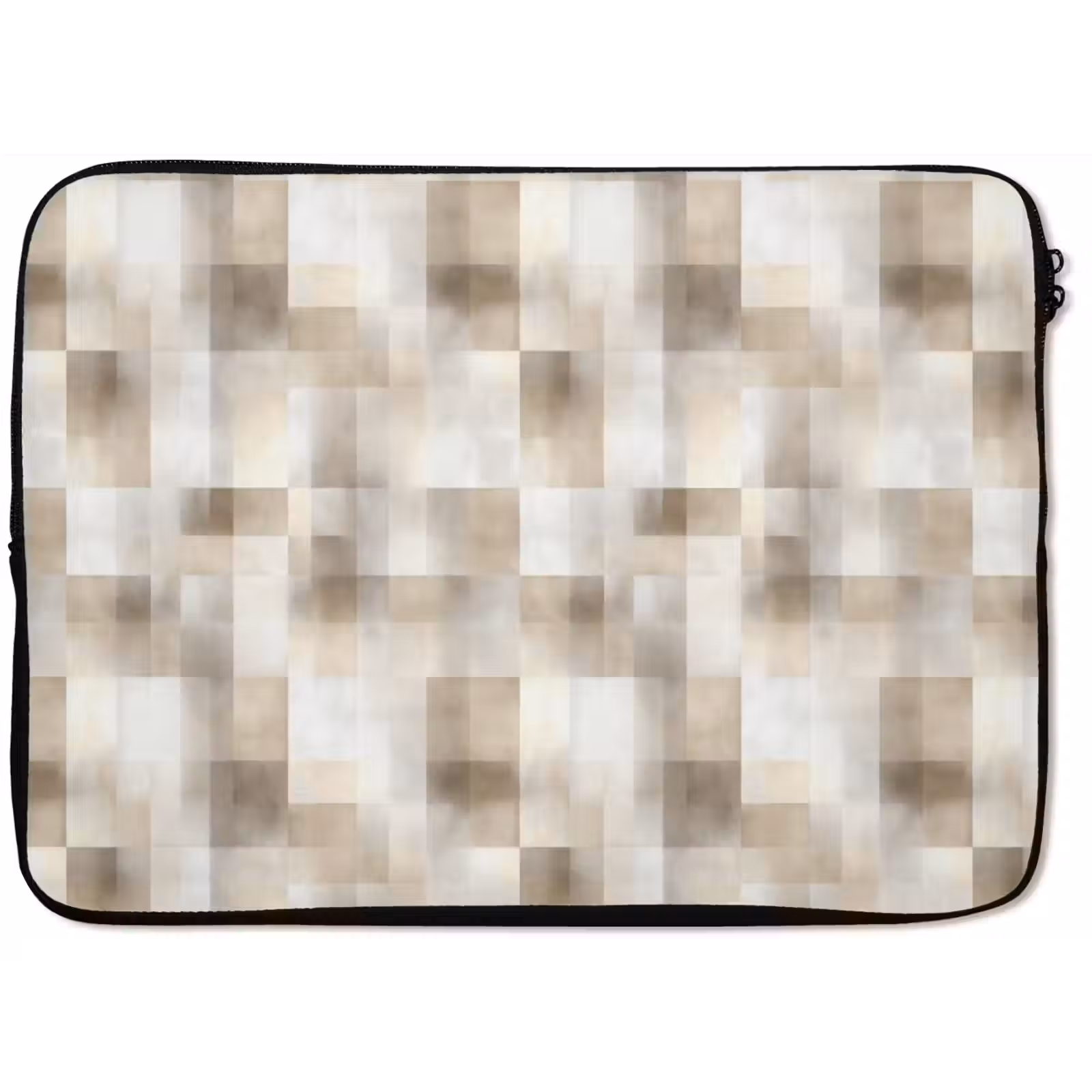 Laptophoes - Textuur - Linnen - Beige — 1