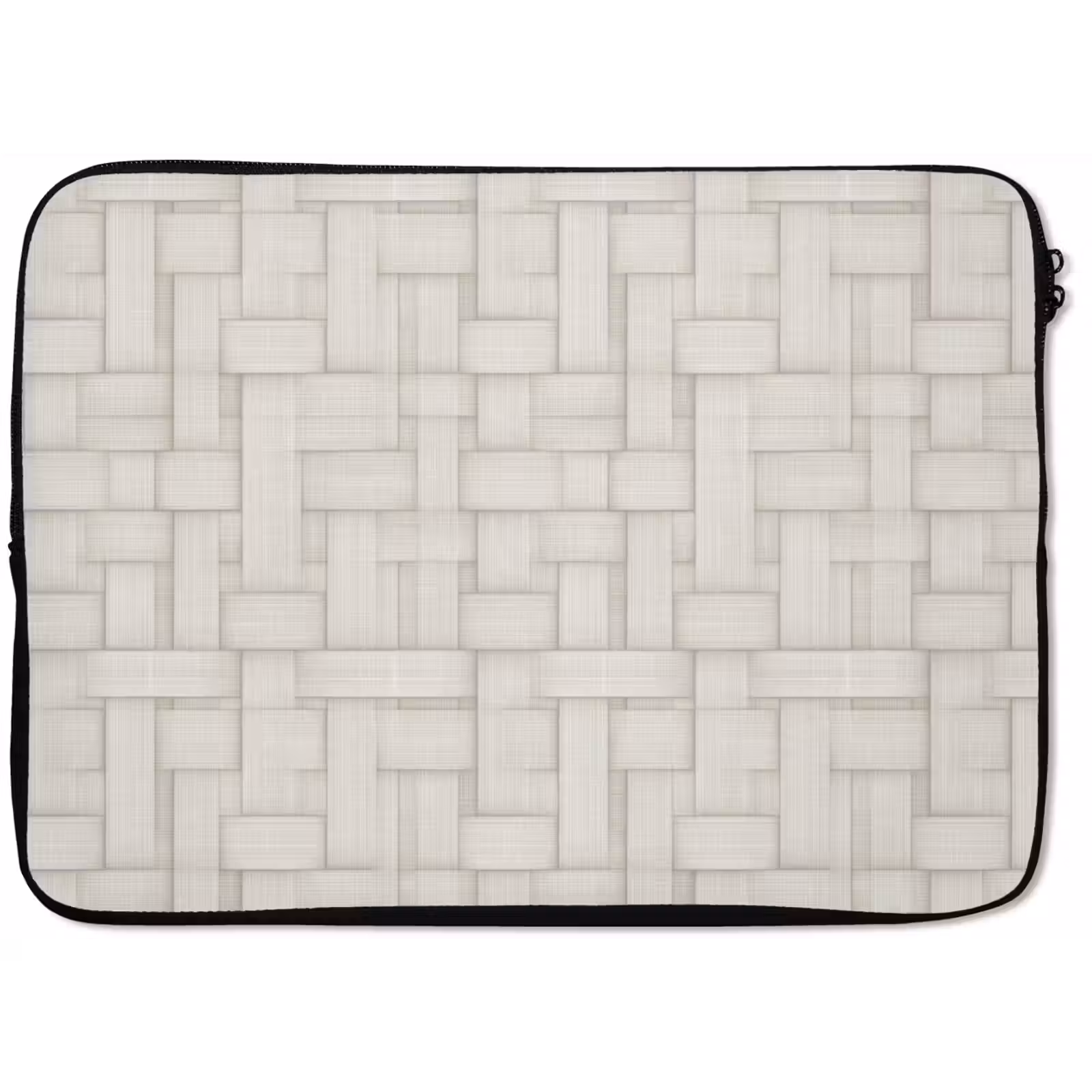 Laptophoes - Vlechtwerk - Banen - Beige — 1