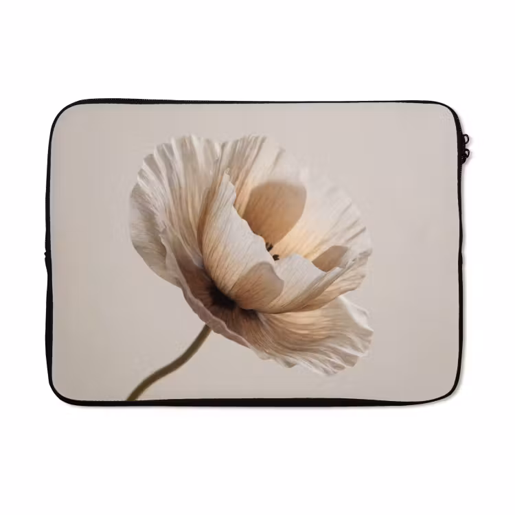 Laptophoes - Bloem - Beige - Crème — 5