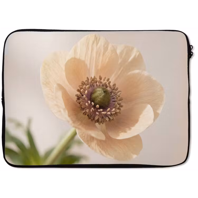 Laptophoes - Bloem - Minimalistisch - Groen — 1