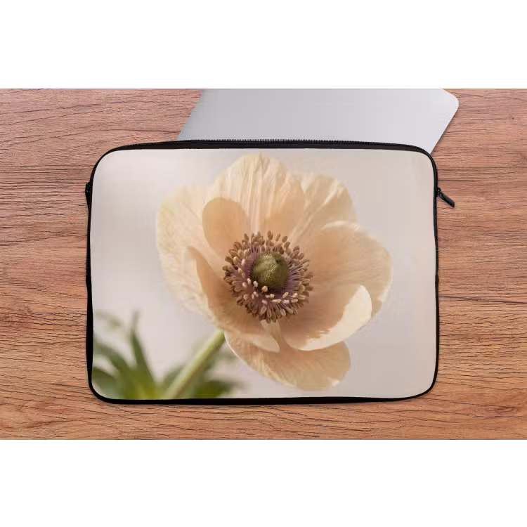 Laptophoes - Bloem - Minimalistisch - Groen — 2