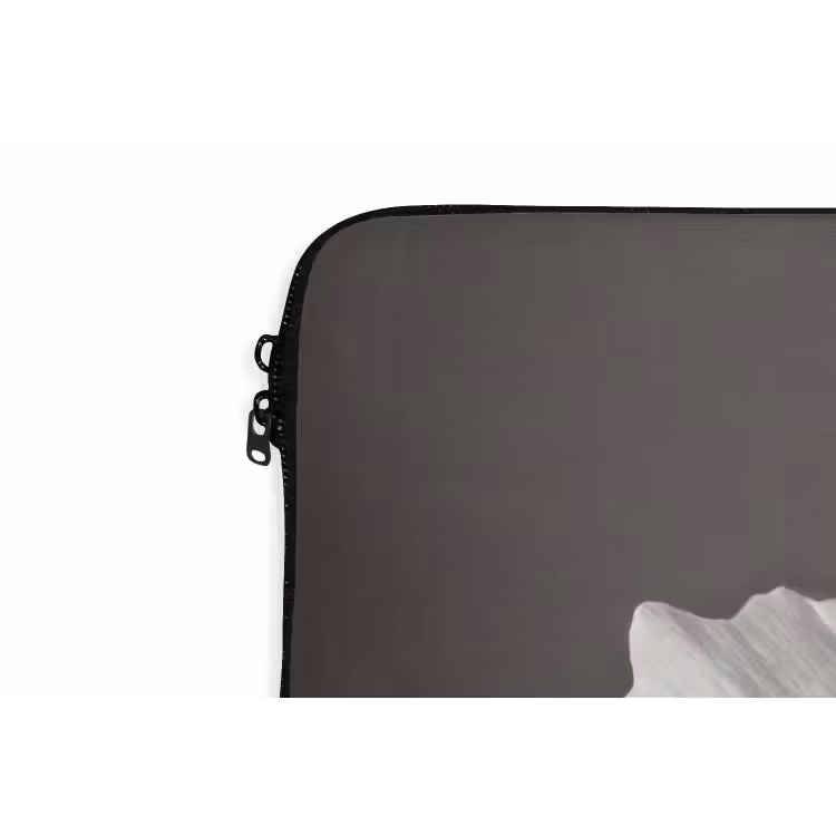 Laptophoes - Bloem - Minimalistisch - Zwart - Wit — 6