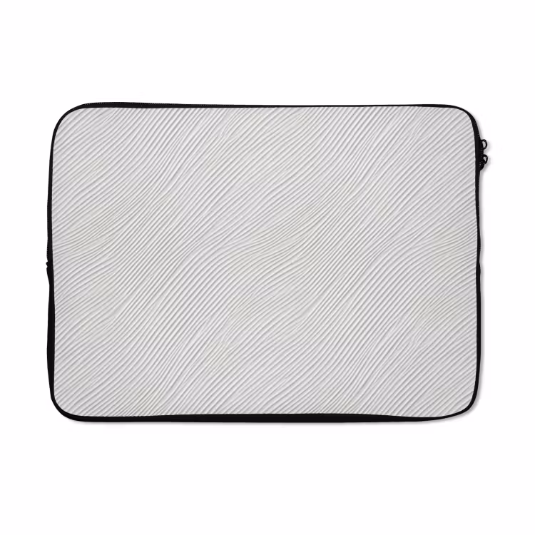 Laptophoes - Golven - Ribbels - Wit — 5