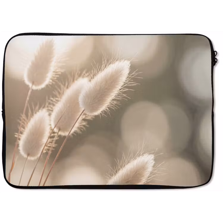 Laptophoes - Hazestaartgras - Wit - Zonlicht — 1