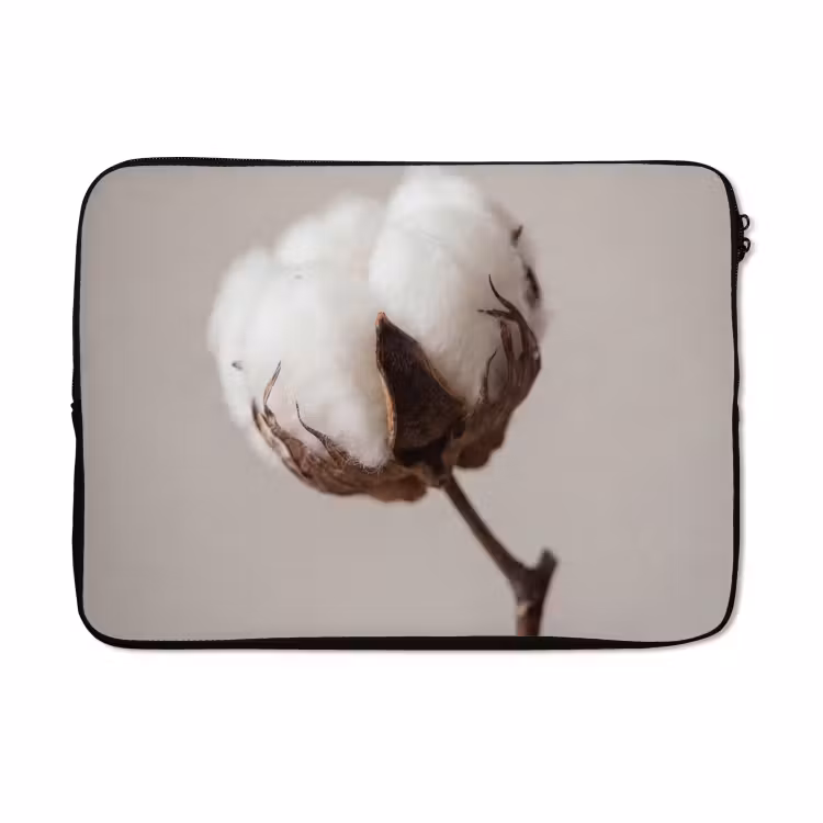 Laptophoes - Katoenbol - Minimalistisch - Wit — 5