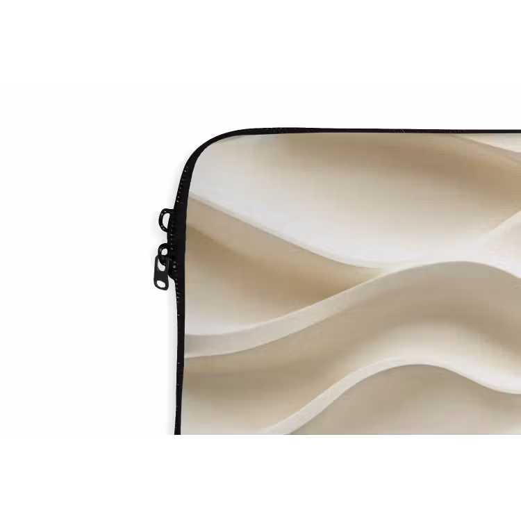 Laptophoes - Lijnen - Golvend - Crème — 6