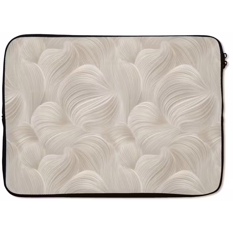 Laptophoes - Lijnen - Waaier - Beige — 1