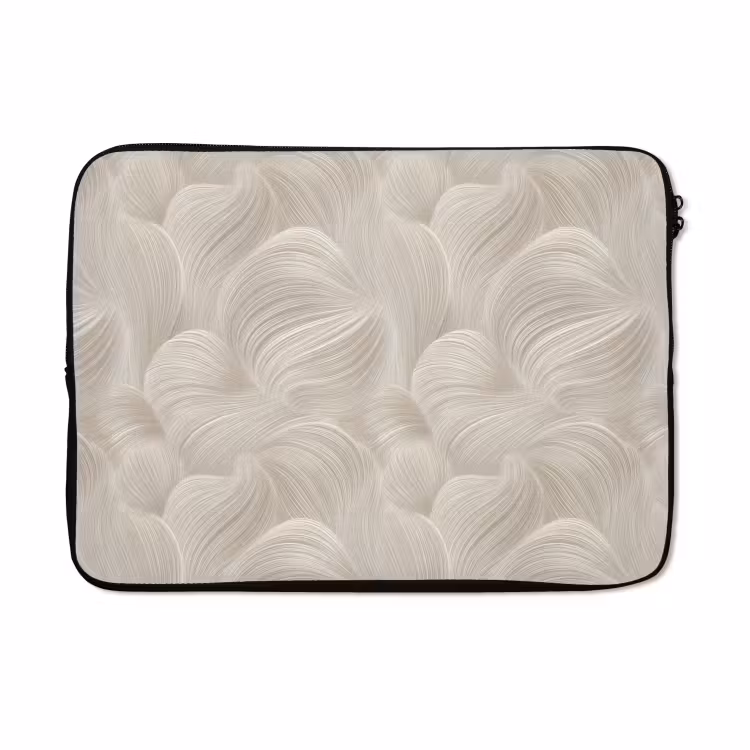 Laptophoes - Lijnen - Waaier - Beige — 5