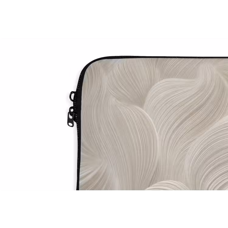 Laptophoes - Lijnen - Waaier - Beige — 6