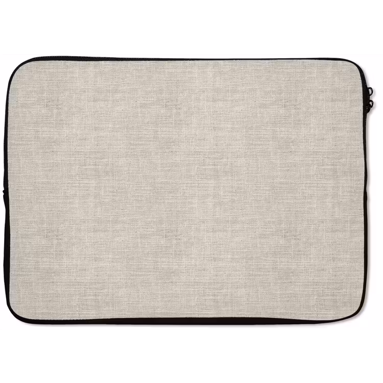 Laptophoes - Linnen - Textuur - Beige — 1
