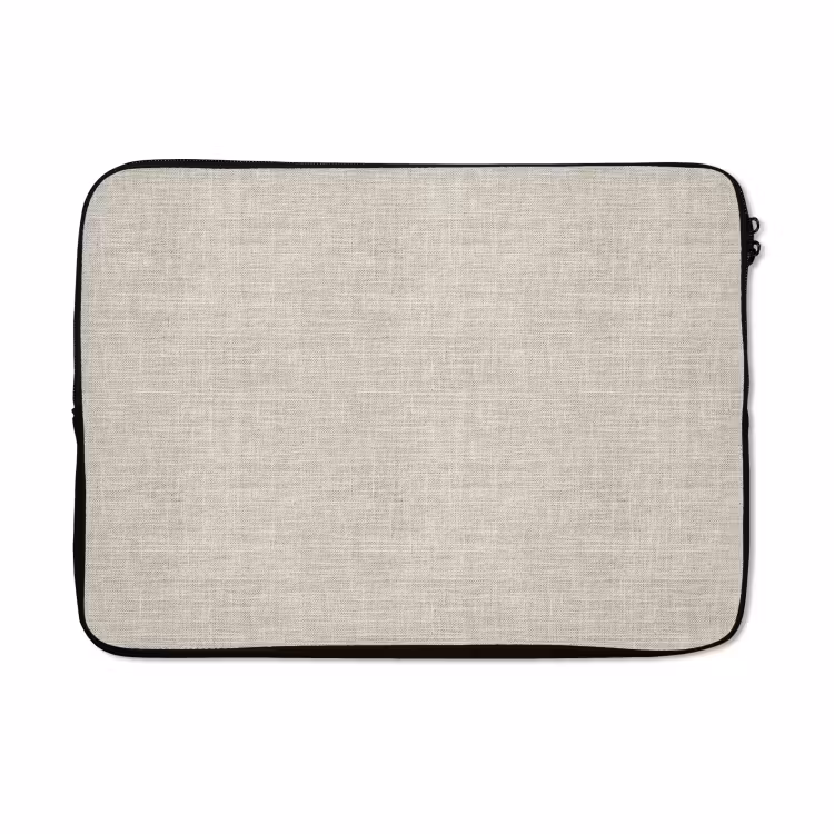 Laptophoes - Linnen - Textuur - Beige — 5