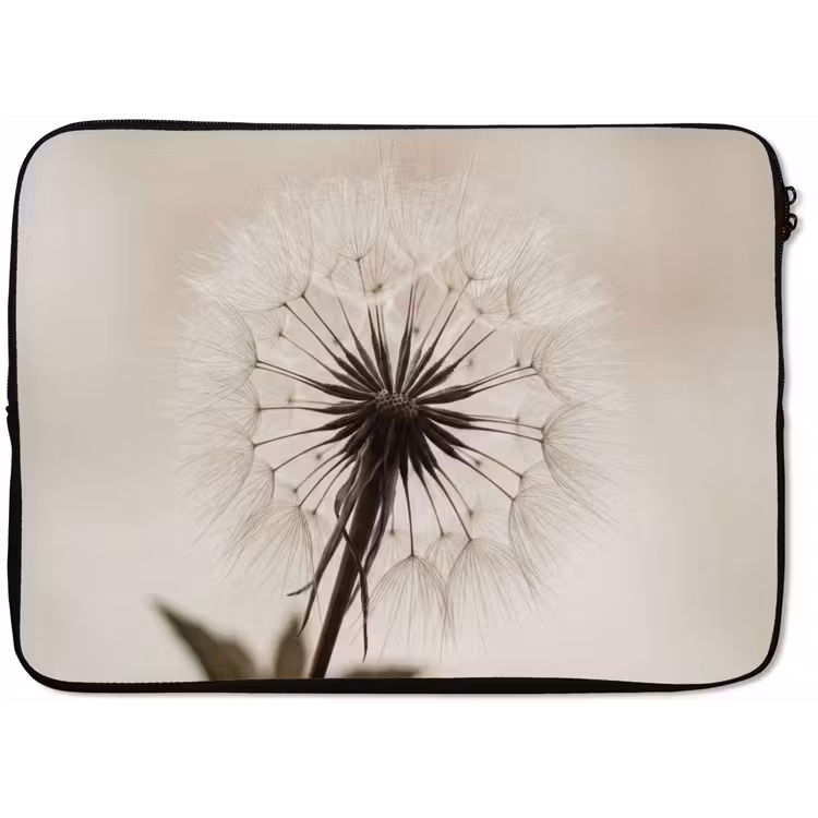 Laptophoes - Paardenbloem - Minimalistisch - Wit — 1