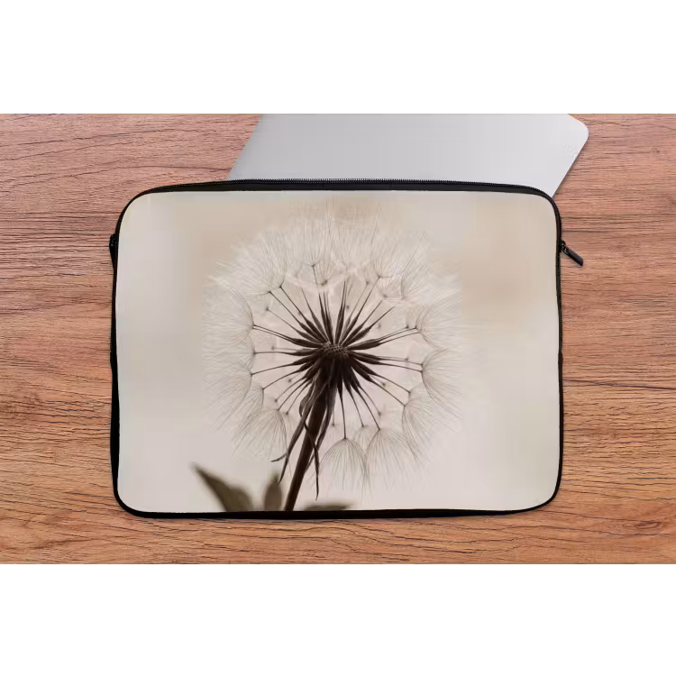 Laptophoes - Paardenbloem - Minimalistisch - Wit — 2
