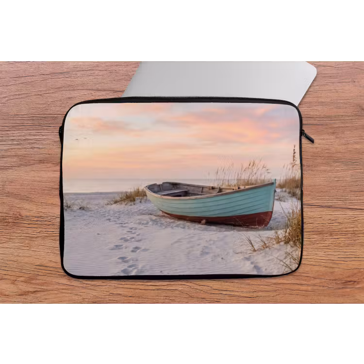 Laptophoes - Rustiek - Roeiboot - Zandstrand — 2