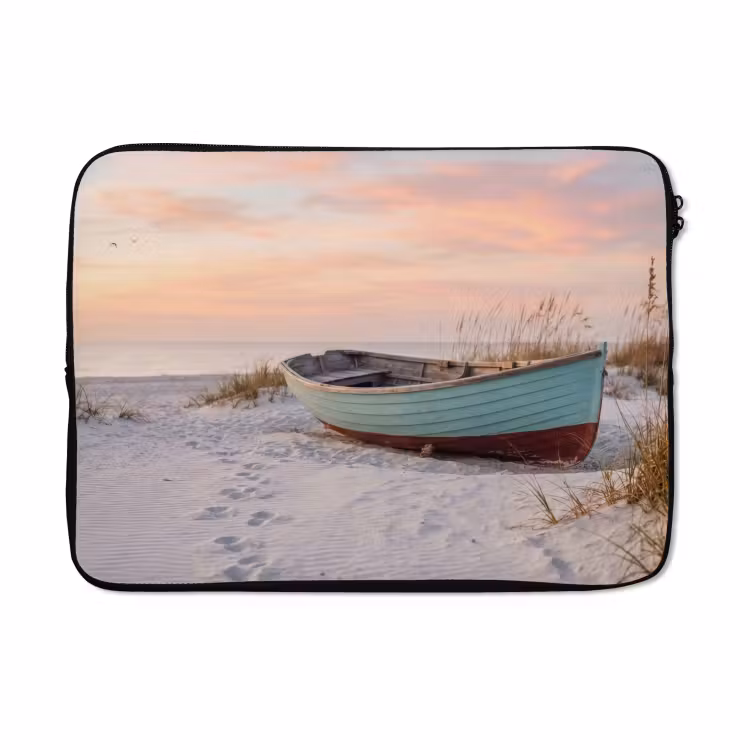 Laptophoes - Rustiek - Roeiboot - Zandstrand — 5