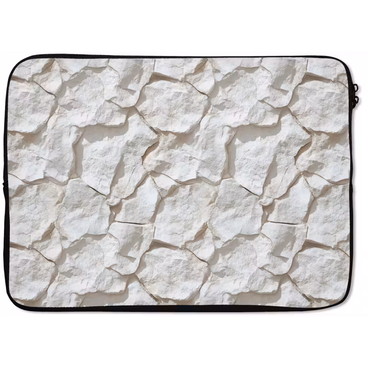 Laptophoes - Structuur - Rots - Wit — 1